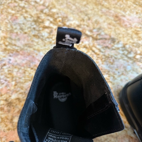 Dr. Martens Black Leather Lace-Up Boots (w/ side zipper) - Picture 3 of 5